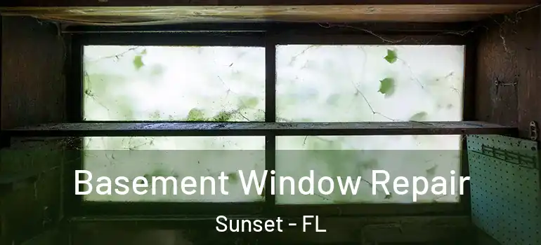 Basement Window Repair Sunset - FL
