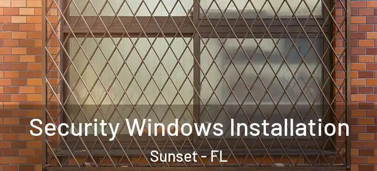 Security Windows Installation Sunset - FL